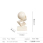 DecorBites™ Golden Ring Black and White Striped Abstract Resin Figurines Home Decor