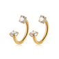 2pcs Stainless Steel Crystal CZ Tragus Piercing Helix Studs Earrings