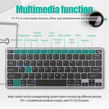 2.4G Wireless Keyboard Mouse Set Bluetooth 5.0 Keyboard Mouse Combo 3 modes Mini Keyboard Mouse For Laptop PC Accessories