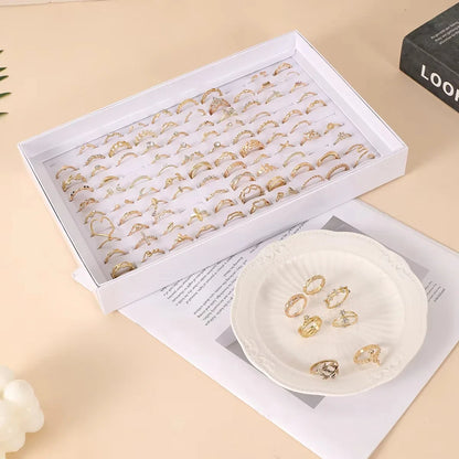 1/5/15/30/50/100 Piece Set Minimalist Hollow Out Design Geometric Ring