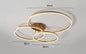DecorBites™ Golden Coffee LED Ceiling Light with Acrylic Lampshade for Creative Living Room Fixtures