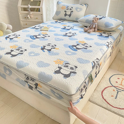 DecorBites™ Latex Cooling Mattress Cover & Pillowcase Set - Summer Cool Down Bed Pad
