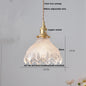 DecorBites™ Green Glass LED Pendant Lights with Walnut Wood Hanging Lamp