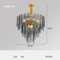 DecorBites™ Gold LED Glass Chandelier for Dinning Living Room Bedroom_main keyword: Pendant Lamps