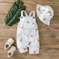 2pcs Baby Boys Summer Sleeveles Jumpsuit Cartoon Animal for 1-3y