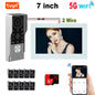 7/10inch Touch Screen 5G WiFi Video Doorbell 2-Wire TUYA Smart 1080P Camera Video Doorphone Intercom Password IC Card APP Unlock