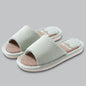 Women Linen Slippers Four Seasons Women Indoor Sandals Adults Cartoon Slides Couples Open toed Breathable Home Shoes
