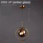 DecorBites™ Golden Ring Glass Ball Pendant Light for Kitchen Dining Room & Bedside