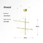 DecorBites™ LED Linear Ceiling Chandelier Italian Designer Luxury Dining Room Chandelier
