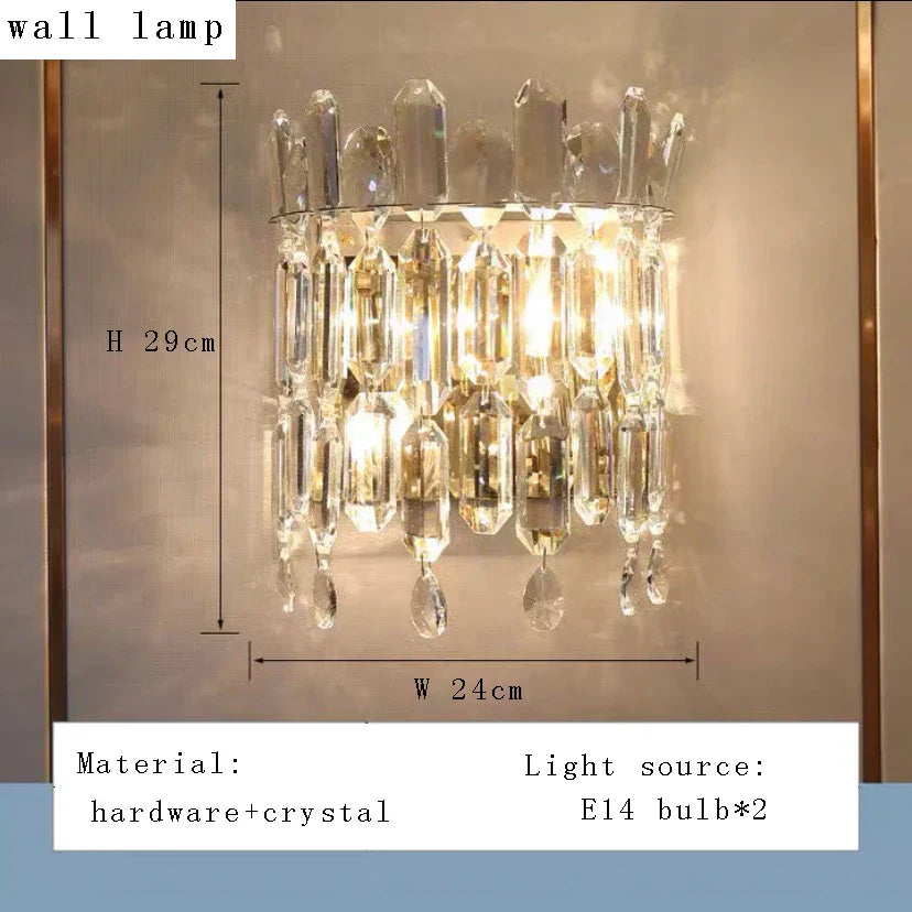 DecorBites™ Large Crystal Ceiling Lamp: Elegant Home & Hotel Lighting Fixture