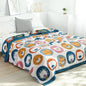 DecorBites™ Kawaii Cat Cartoon Throw Blanket - Soft Double Cotton Quilt
