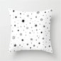 DecorBites™ Heart Stripe Pillow Cases | Black & White Polyester Cushion Covers