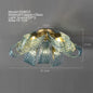 DecorBites™ LED Art Deco Blue Peacock Leaf Copper Ceiling Chandelier for Living Room