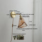 DecorBites™ Glass Copper LED Wall Lamp Sconce for Corridor Bedroom Living Room