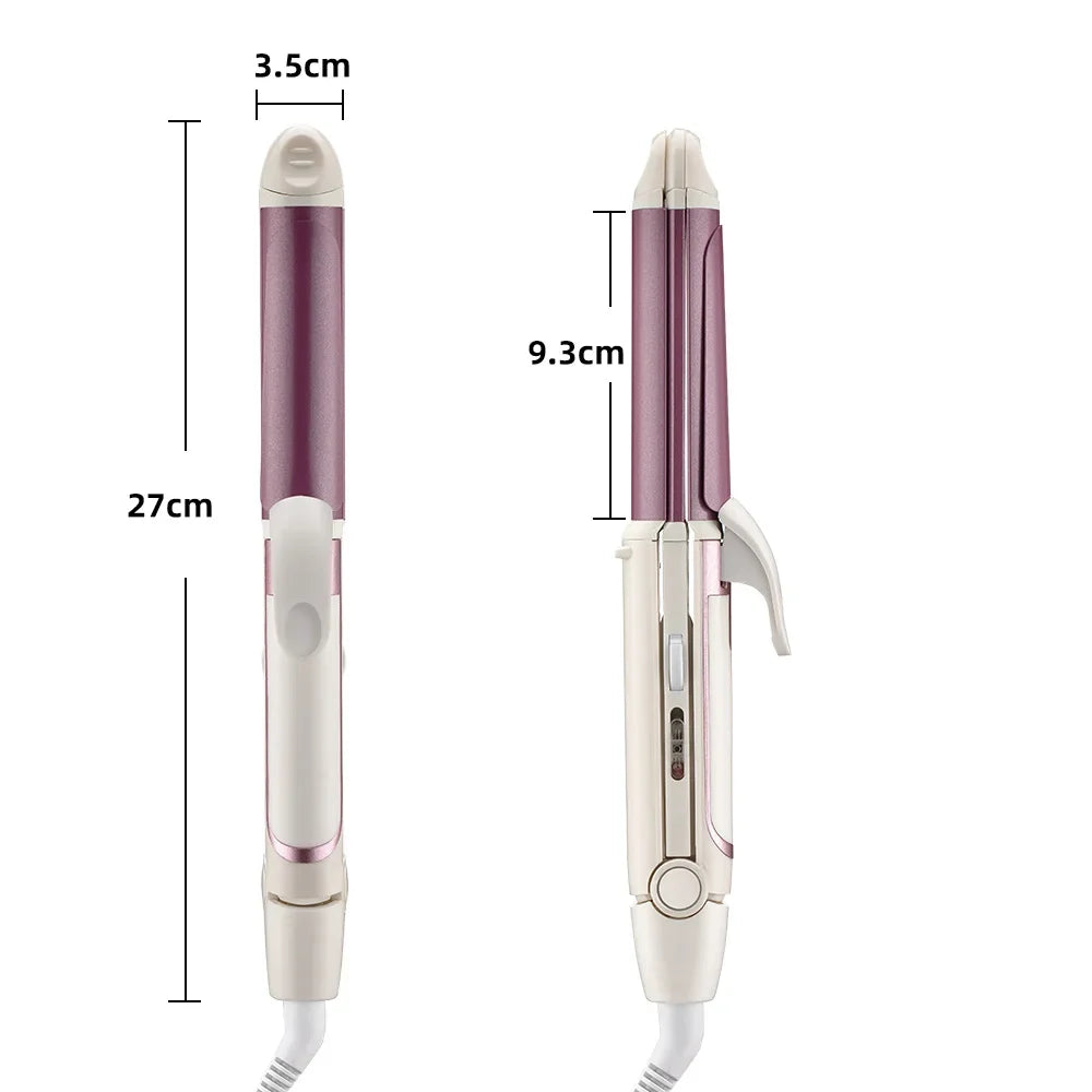 3 in 1 Hair Straightener Curling Iron Multifunction Corrugated Flat