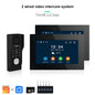 ANJIELO 2-Wire Video Door Phone with TUYA App IC Card PIN Unlock 24 IP Camera Support Smart Video Intercom System for Home 1080P