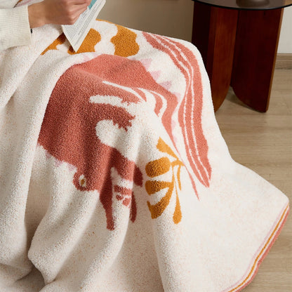 DecorBites™ Kawaii Crocodile Pattern Throw Blanket