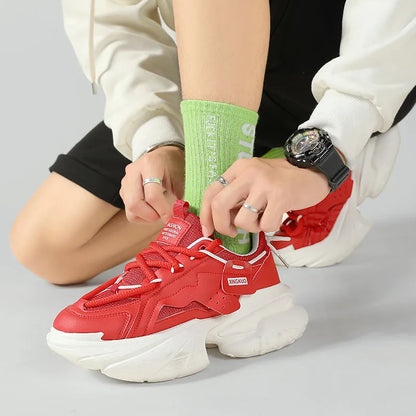 Brand Red Men Height Increasing Shoes Luxury Autumn Casual Sneakers