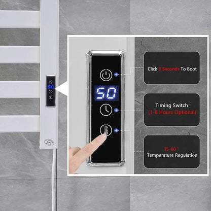 WiFi Smart Electric Heating Towel Rack Bath Towel Drying Cooling Rack Electric Bath Towel Clothes Dryer Heating Heater Bathroom