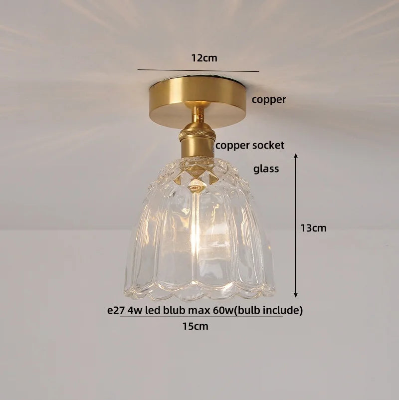 DecorBites™ Glass Flower LED Ceiling Lights - Modern Nordic Canopy Lamparas Techo