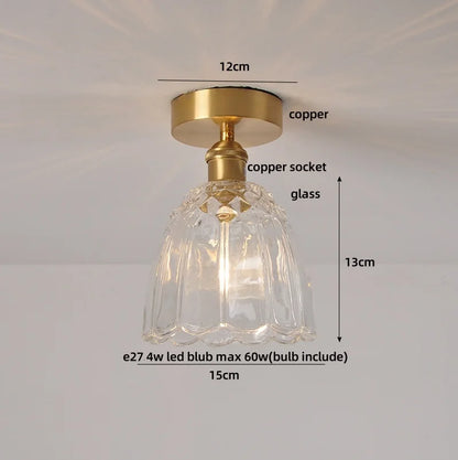 DecorBites™ Glass Flower LED Ceiling Lights - Modern Nordic Canopy Lamparas Techo