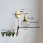 DecorBites™ Green Class Ball LED Wall Light with Copper Socket for Bedroom Living Dining Room