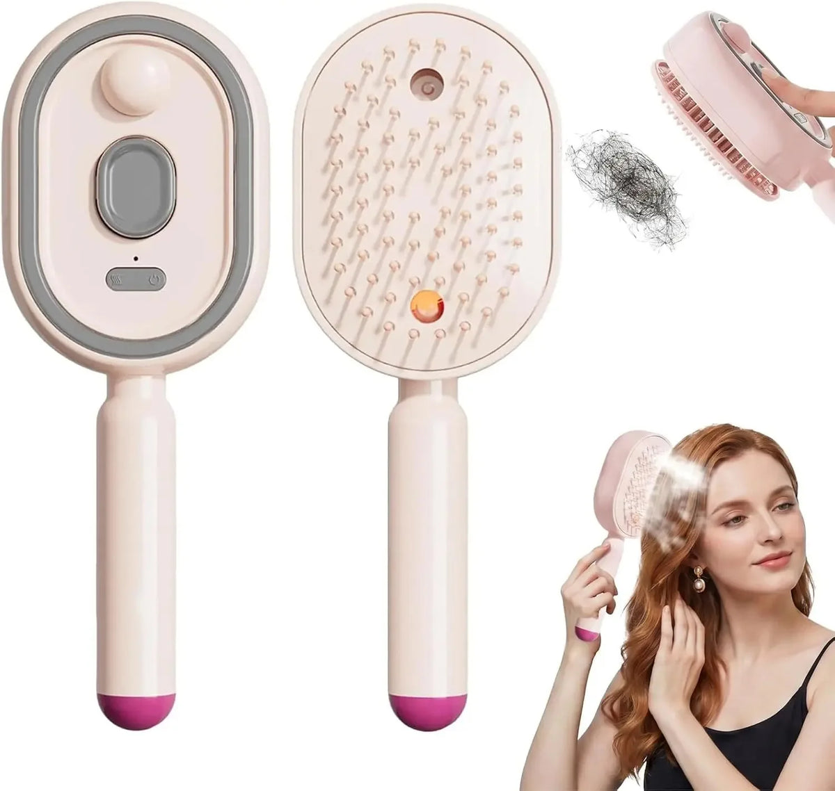 Electric Steaming Hair Straightener Brush Electric Spray Air Cushion