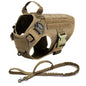 Tactical Vest Pet German Shepherd Golden Retriever Tactical Training Dog Harness and Leash Set For All Breeds Dogs