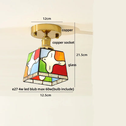 DecorBites™ Glass LED Ceiling Lamp Iron Base Nordic Modern Simple Design