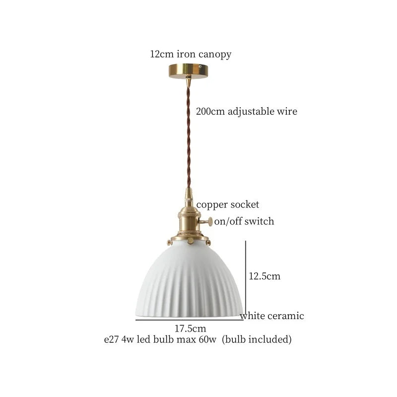 DecorBites™ Lotus Flower Ceramic LED Pendant Lampshade for Home Decor