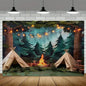 1 Photography Camping Background - Forest Scene Party Background with
