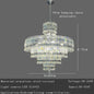 DecorBites™ Large Crystal Chandelier Chrome Hanging Lamp for Dining Room Decor