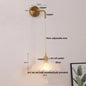 DecorBites™ Glass Copper LED Wall Sconce | Pull Chain Switch | Adjustable Bathroom Light