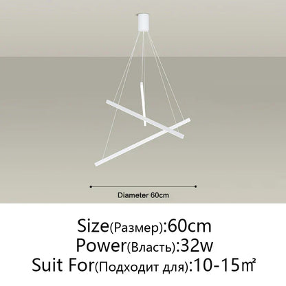 DecorBites™ LED Chandelier: Modern Luster Lighting for Stair Hall Bedroom Room Duplex Building