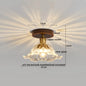DecorBites™ Green Glass LED Ceiling Lamp Nordic Wood Copper Ceiling Lights