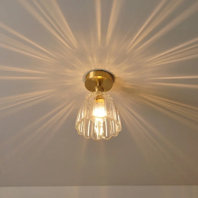 DecorBites™ Glass Flower LED Ceiling Lights - Modern Nordic Canopy Lamparas Techo