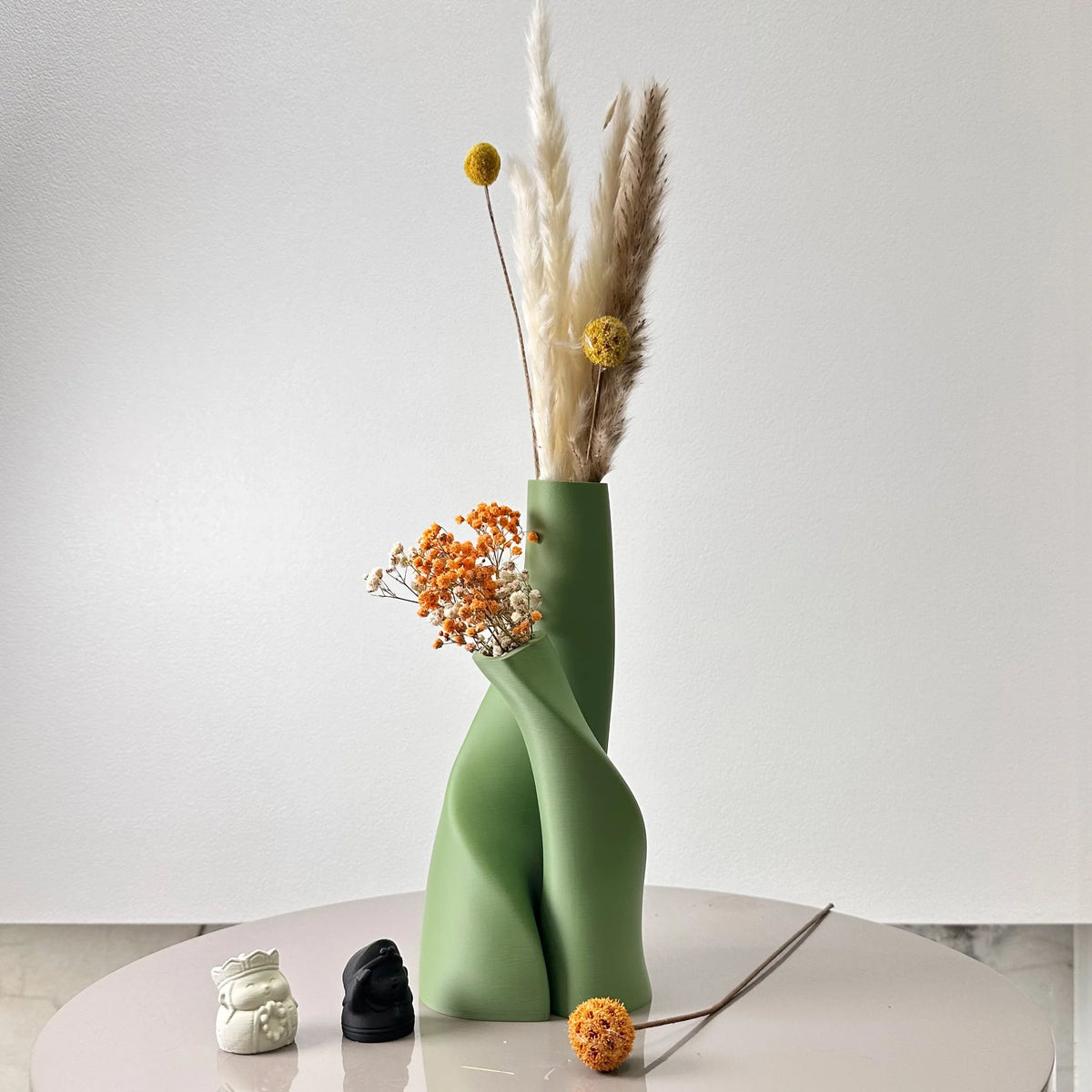 2 Piece Set of Special-Shaped Double Vase, Creative Dried Flower Vase