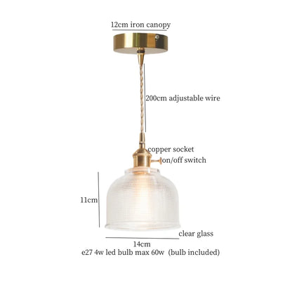 DecorBites™ Green Glass LED Pendant Light Fixture - Modern Nordic Hanging Lamp