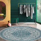 VIKAMA Printed Boho Style Round Crystal Velvet Carpet Floor Mat Living Room Bedroom Coffee Table Hanging Basket Mat