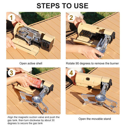 Camping Gas Stove 2670w Portable Folding Cassette Gas Burner Outdoor