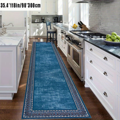 Blue Long Runner Rugs Bohe Carpet for Living Room Hallway Home Decor