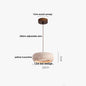 DecorBites™ LED Pendant Lamp Black Iron Wabi Sabi Hanging Light - Yellow Travertine