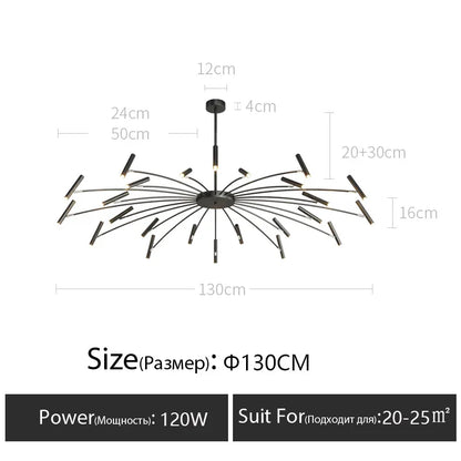 DecorBites™ LED Chandelier: Modern Nordic Design for Living Room, Bedroom, Office, Study - Home Décor Lighting
