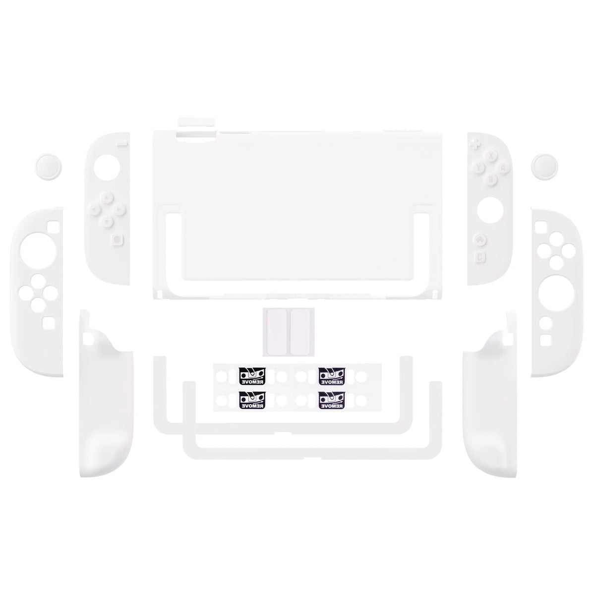 PlayVital Solid Color Protective Case for Nintendo Switch 2, Anti-Scratches Hard Shell Dockable Grip Cover with  Foldable Stand