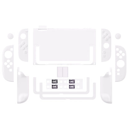 PlayVital Solid Color Protective Case for Nintendo Switch 2, Anti-Scratches Hard Shell Dockable Grip Cover with  Foldable Stand