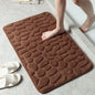 Cobblestone Embossed Bath Mat Non-slip Carpets Water Absorption Washable Bathtub Floor Rug Shower Doormat Bathroom Decor