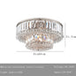 DecorBites™ Large Crystal Chandelier Chrome Hanging Lamp for Dining Room Decor