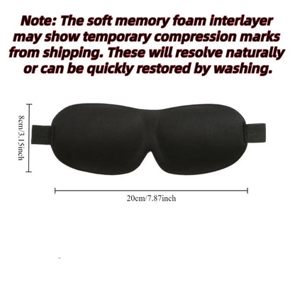 3D Sleep Mask Blindfold Sleeping Aid Soft Memory Foam Eye Mask for