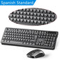 Vention Office Home Wireless Keyboard And Mouse Set Support English Spanish Computer Business Office Gaming Key Mouse Cover Kit