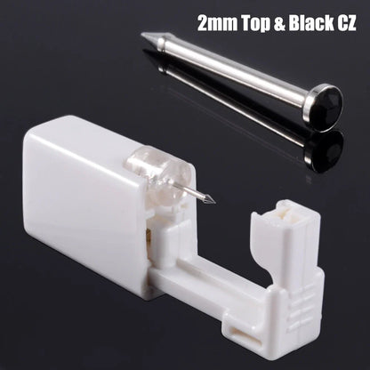 Disposable Safe Sterile Piercing Unit For Nose Studs Piercing Gun Tool Machine Kit Stud CZ Earrings Body Jewelry Easy Used 0.8mm